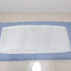 【 東京都 調布市 柴崎 】 NITORI ニトリ 布団 一式 セット 枕 敷き 掛け 3点 シングル ★ ブルー ネイビー 水色 ストライプ   美品の画像