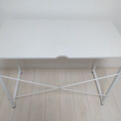 ニトリ ビジネス デスク 白 ホワイト 横長 ★ 横95×奥48×高72 ★ デスクザッキー95 NITORI パソコンデスク 美品の画像