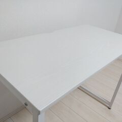 ニトリ ビジネス デスク 白 ホワイト 横長 ★ 横95×奥48×高72 ★ デスクザッキー95 NITORI パソコンデスク 美品の画像