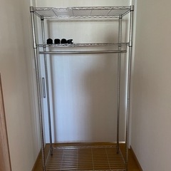 【断捨離中】ワードローブ　（スチールラック）　値下げしました。