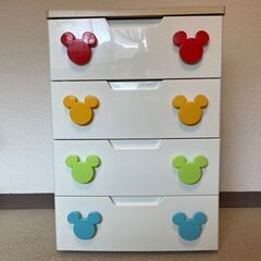 【無料】　衣類タンス　ミッキーマウス　4段組み　