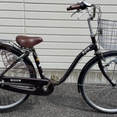 26インチ　三段ギア　自転車　鍵付き