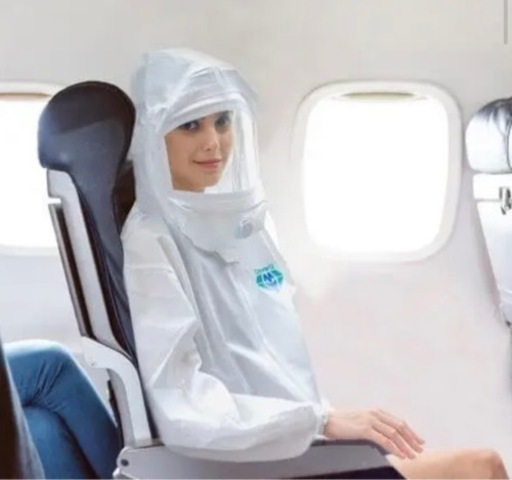 コロナ　防護服　安全メガネ　フェイスシールド　飛行機