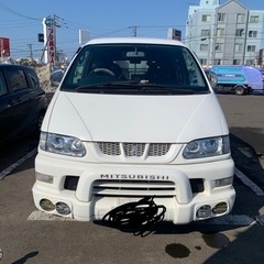値下げ　稼働車　デリカスペースギア　アクティブフィールド　車検切れ間近　白　ホワイト　ガソリン車　の画像