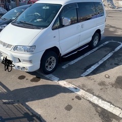 値下げ　稼働車　デリカスペースギア　アクティブフィールド　車検切れ間近　白　ホワイト　ガソリン車　の画像