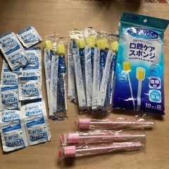 受け渡し完了　介護用品　口腔ケアスポンジ　ポリデント