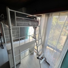 ロフトベッド　白　シングル　3年前に購入の画像