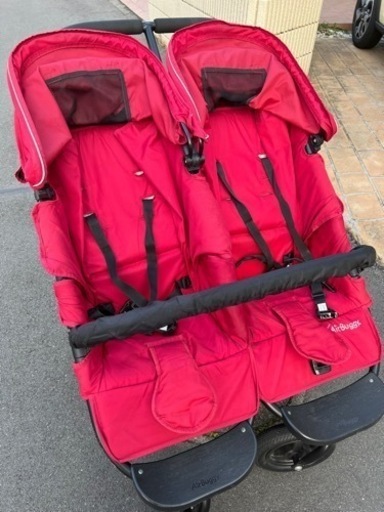 エアバギー　ココダブル　レッド　双子ベビーカー　AIR BUGGY