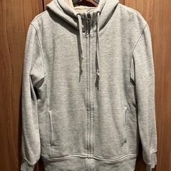 ユニクロ　メンズ　ボアパーカー　ライトグレー　Mサイズ