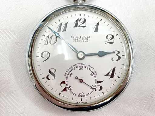 希少 SEIKO 鉄道懐中時計 15石 昭和40年 北740 国鉄 手巻き PRECISION プレシジョン セイコー 不動 ジャンク