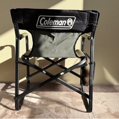 【半額】Coleman サイドテーブル付デッキチェア × 2脚　の画像