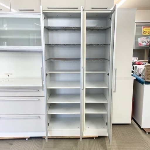 【美品‼️】定価80万♪ MKマエダ家具 240cm幅ダイニングボード 食器棚 キッチン収納家具 ホワイト♪