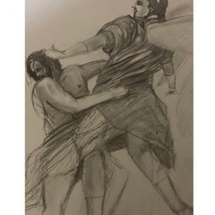 宗教画のデッサンの画像