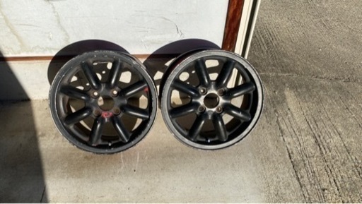 ホイール4本セット　ブラックレーシング　エイトスポーク