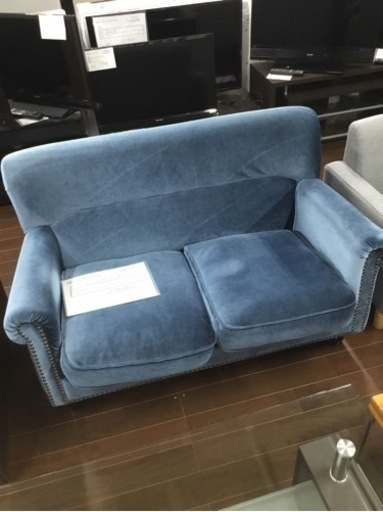 ヴィンセント　2人掛けソファ　ベロア調