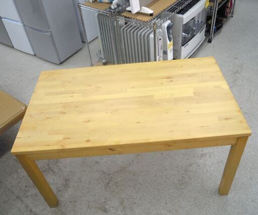 ダイニンテーブル 4人掛けテーブル 140×80 フリーテーブル 作業台 ナチュラルブラウン ☆ 札幌市 北区 屯田 