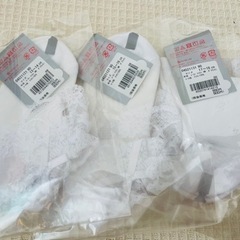 【新品未使用】百貨店　白　レース　靴下の画像