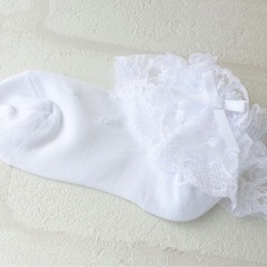 【新品未使用】百貨店　白　レース　靴下