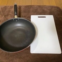 28センチ　フライパン　まな板　セット