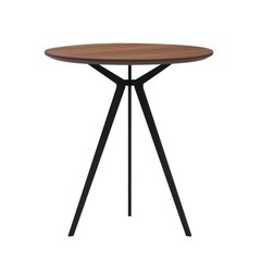 【売約済み】　FDY ラウンド　テーブル　ダイニングテーブル　カフェテーブル　バーテーブル　ウォルナット　ウォールナット　アイアン　スチール　の画像