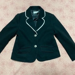 値下げ💜120クラウンバンビCROWN BANBY 女の子ジャケット　黒　卒園入学の画像