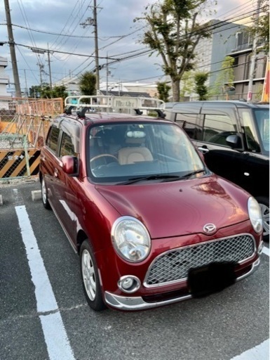 ダイハツ　ミラジーノ　L650S　ルーフキャリアとメッシュグリル　フロント