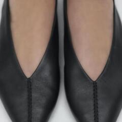 ZARA レザー フラットシューズ 40の画像