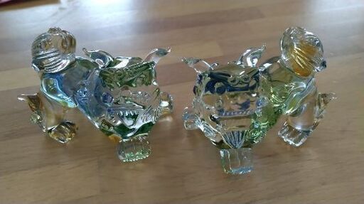 琉球ガラス　シーサー　置物