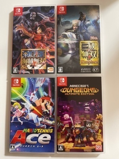 Switchソフト　海賊無双4 三国無双8Em マリオテニス　マイクラダンジョン