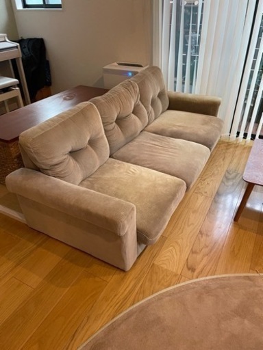 配送可能！Jena 3人掛けコーデュロイソファ　131004 ベージュjtse