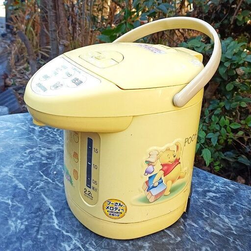 ★プーさんメロディーでお知らせ!!★ ZOJIRUSHI 2.2L マイコン沸とう電動ポット  CD-EV22P イエロー