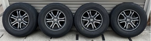 引取限定 ウェッズ キーラーフォース 15X6J P.C.D.139/6H インセット33 マットブラックポリッシュ ハイエース キャラバン 4本セット