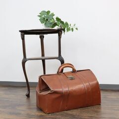 【骨】≪ZW1224ジ≫ ヴィンテージ ボストンバッグ レザー/革 横幅約50㎝ 茶色系/ブラウン バッグ/旅行バッグ/トランクケース 鍵無し/現状品