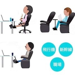旅行や移動のお供。フットレストの画像
