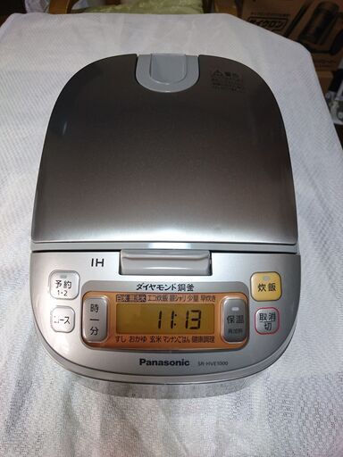 Panasonic　IHジャー炊飯器　SR-HVE1000　2015年製　ダイヤモンド銅釜　5.5合炊き　取扱説明書有り