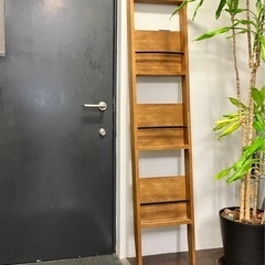 マガジンラック　木製　レトロ
