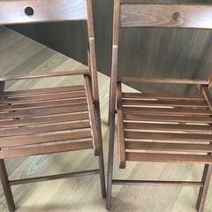 【2点あり】IKEA 折りたたみチェア　少し傷あり