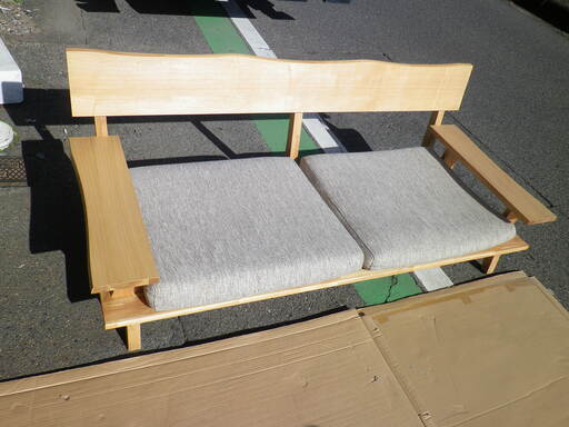 程度良好　和モダン　ロ－タイプ３人用ソファー　約　180X高68X奥77