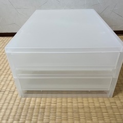 無印良品 ポリプロピレンケース 引出式 浅型 2段