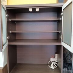 ニトリ　キッチンボード　コパン　サイズ（約）幅８０×奥４１×高さ１８１　ダークブラウン　■近隣配送無料 買取GO‼　栄和店