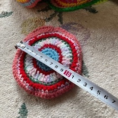 手編みアクリルタワシ1個の値段です。の画像