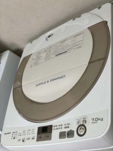 送料・設置込み　洗濯機　7kg SHARP 2017年