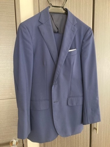 最終セール【青山の最高級ライン】Hilton スーツ上下　セットアップ　ブルー