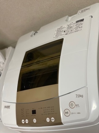 送料・設置込み　洗濯機　7kg Haier 2017年