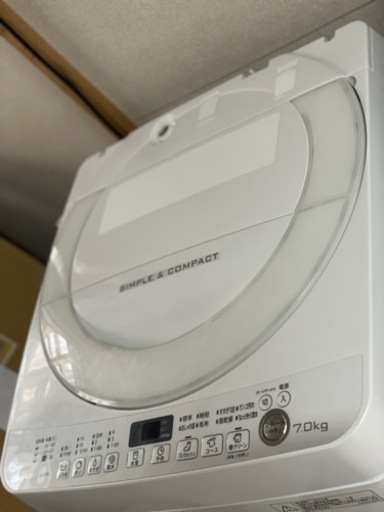 送料・設置込み　洗濯機　7kg SHARP 2016年