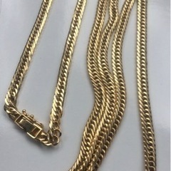18k 8面TネックレスとブレスレットのSET