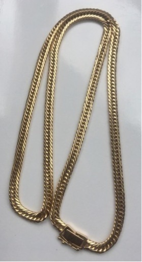 18k 8面TネックレスとブレスレットのSET