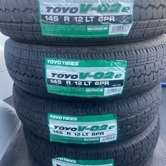 145/80R12 夏タイヤ4本　１２インチ　8p×2本　6p×...