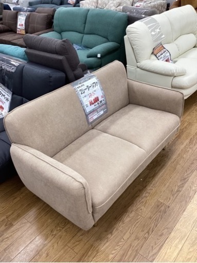 KC-13【新入荷　リサイクル品】モダンデコ　2シーターソファ　ベージュ