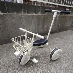 【無印良品】三輪車・舵取り棒とバスケット付き(アイボリー)